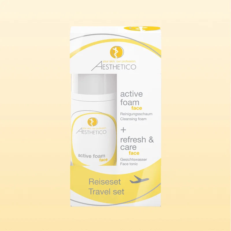 AESTHETICO Reiseset refresh & care + active foam, 2x 50 ml