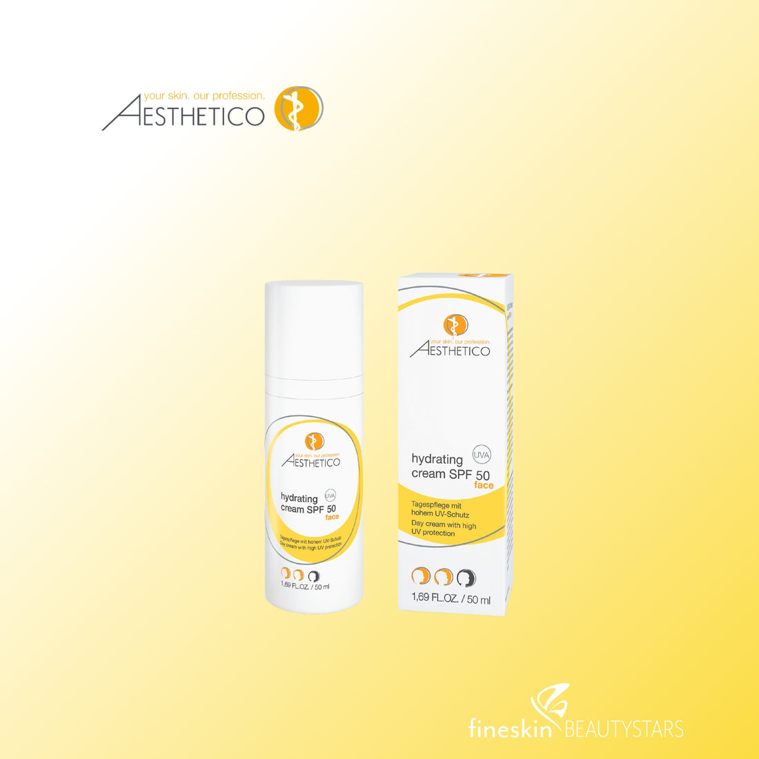 AESTHETICO hydrating cream SPF 50 | Tagespflege mit hohem UV-Schutz 50ml