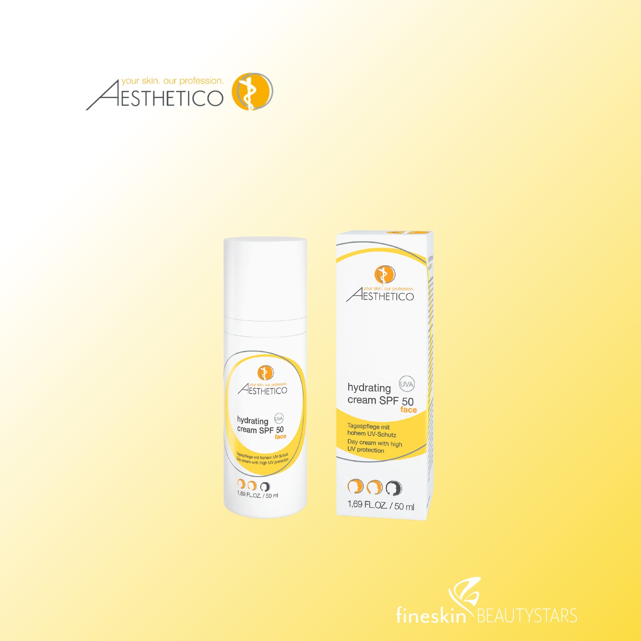 AESTHETICO hydrating cream SPF 50 | Tagespflege mit hohem UV-Schutz 50ml